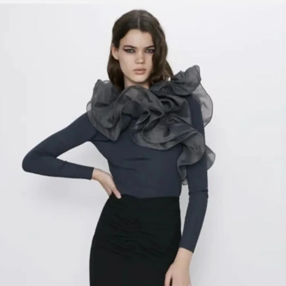 Chic Ruffled Top - Picture 1 of 4